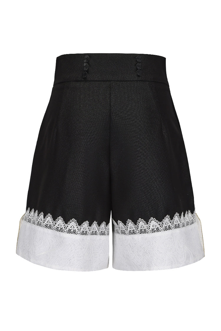 Black [The Secret of Fatima] Lace Ouji Vintage Prince Lolita Shorts - Product - 3