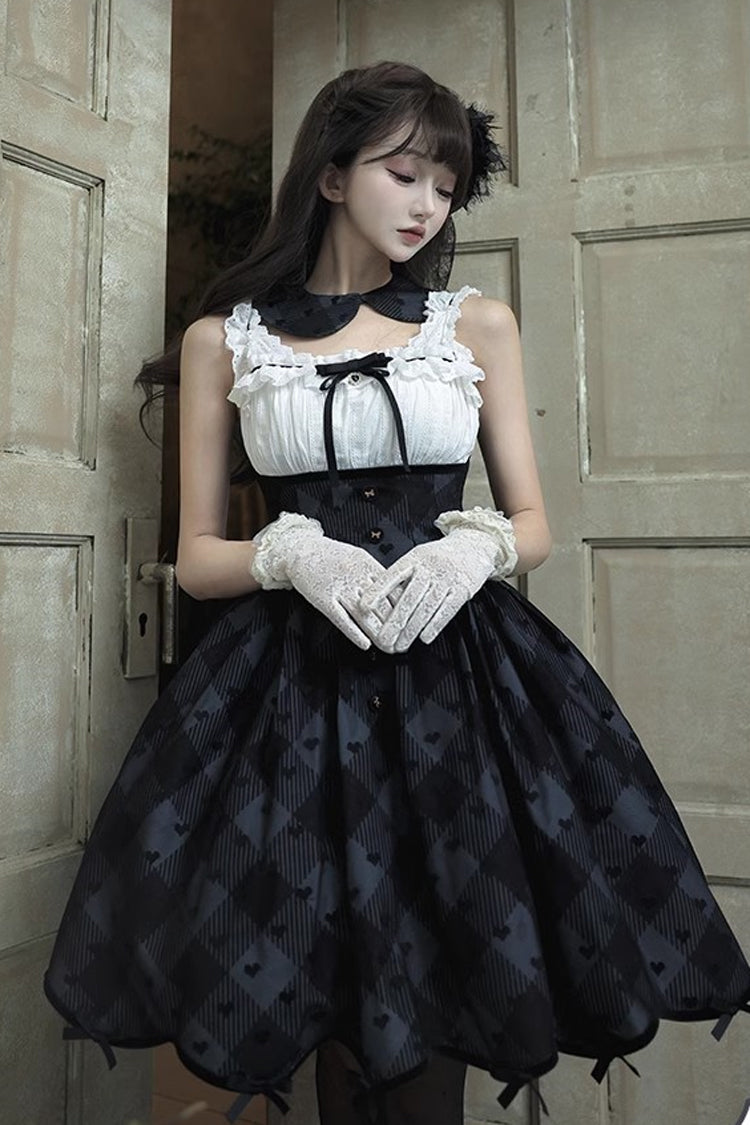 Black [Swan] Short Sleeves Sweet Elegant Princess Lolita Dress Long Version - Product - 10