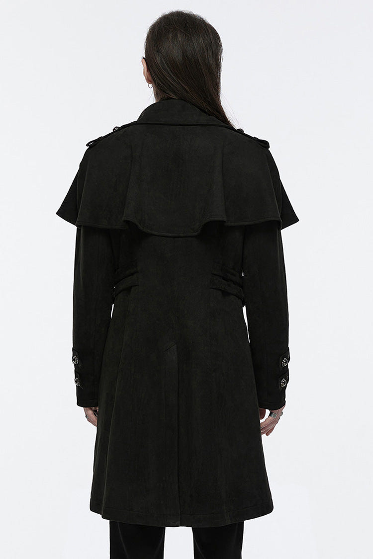 Black Long Sleeves Buckle Eyelets Men's Gothic Jacket - Product - 3