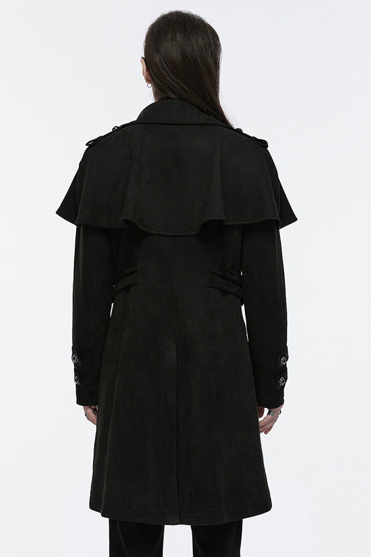 Black Long Sleeves Buckle Eyelets Men's Gothic Jacket - Product - 3