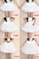 White Violent Boneless Sweet Lolita Long Petticoat - White(25CM) - 1