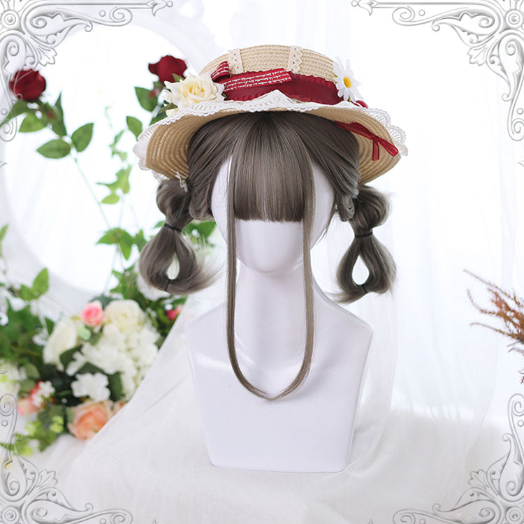 Layered Design Mid-Length Sweet Lolita Wigs - Grey - 3