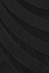 Black Sleeveless Stitching Mesh Women's Punk Fishtailed Honeymoon Slip Dress - Product - 6
