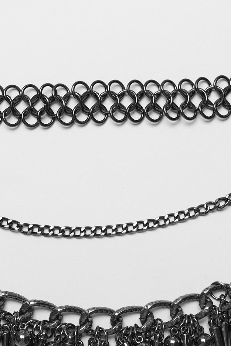 Black Adjustable Metal Waist Chain Women's Steampunk Body Harness - Product - 5