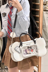 White Anime Puppy Bones Sweet Lolita Handbag - Product - 4