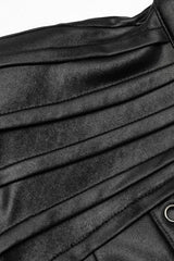 Black V Collar Long Sleeves Hollow Womens Gothic Blouse - Product - 6