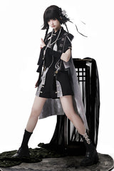 Black [The Strange End of the Immortal Sect] Sleeveless Chinese Style Ouji Lolita Set - Product - 11