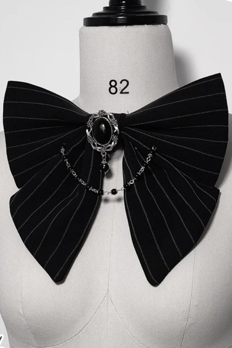 Black Rabbit Theater Jacquard Version Ouji Lolita Brooch - Black - 3