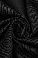 Black Stand Collar Slim Detachable Shoulder Pad Men's Gothic Coat - Product - 11