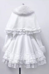 Magician Long Sleeves Removable Cape Bowknot Lace Gothic Jirai Kei Coat - Product - 10