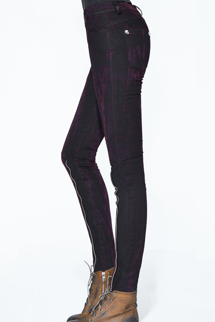 Black Distressed Right Side Detachable Bag Women's Punk Pants - Product - 8