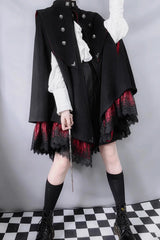 Double-breasted Gothic Prince Handsome Ouji Lolita Cloak Coat 3 Colors - Product - 11