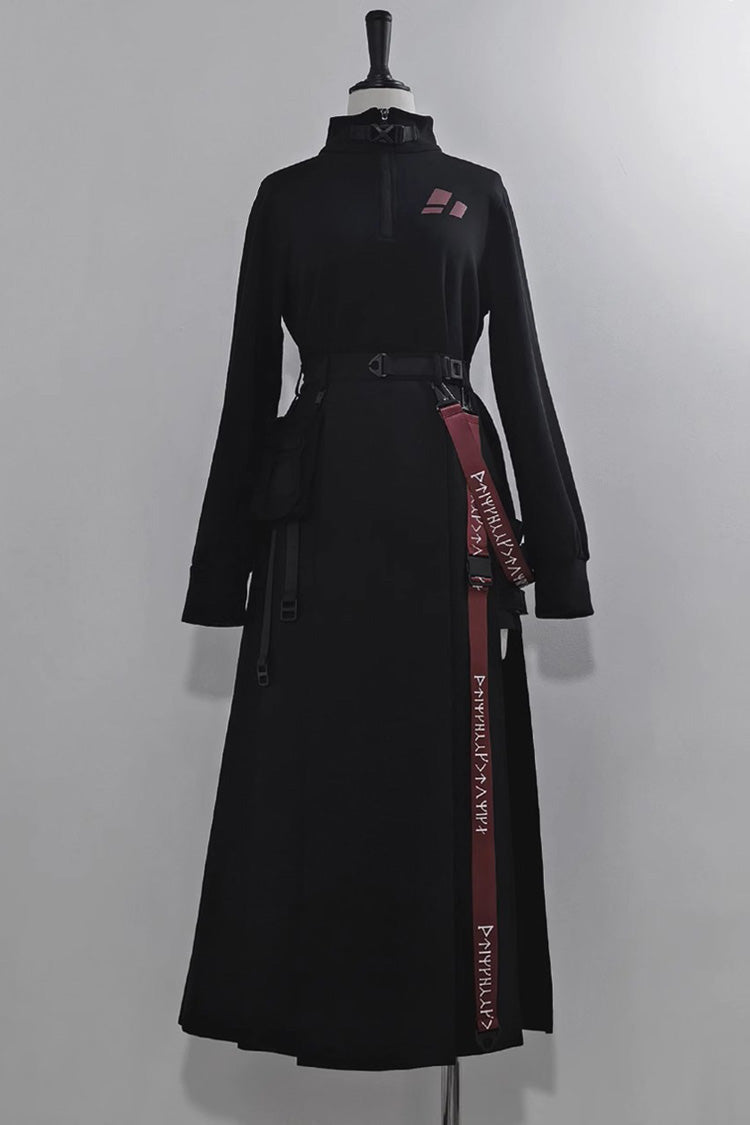 Black Unmarked Blade Gothic Handsome Ouji Lolita SK Skirt - Product - 2
