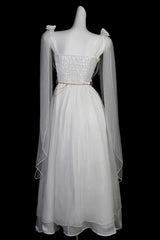 White [Messenger of God] Greek Style Sleeveless Ruffle Elegant Lolita Jsk Dress - Product - 6
