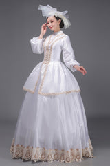 White European Court Long Sleeves Embroidery Sweet Vintage Victorian Dress - Product - 3