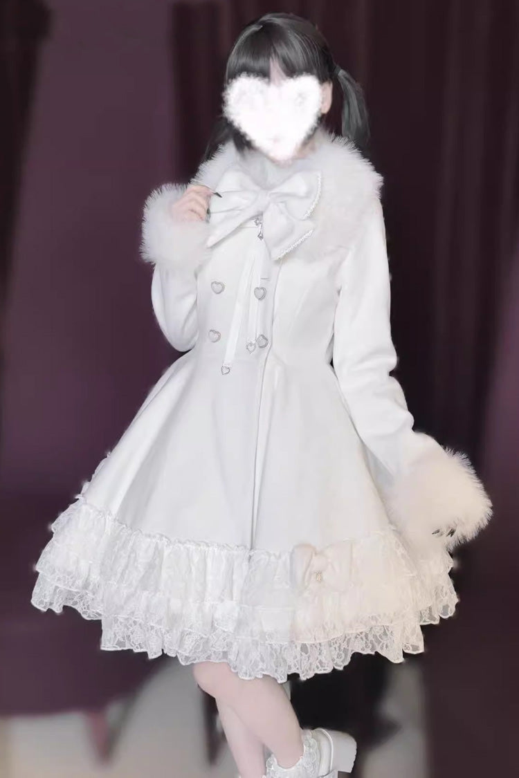 Magician Long Sleeves Removable Cape Bowknot Lace Gothic Jirai Kei Coat - Product - 8