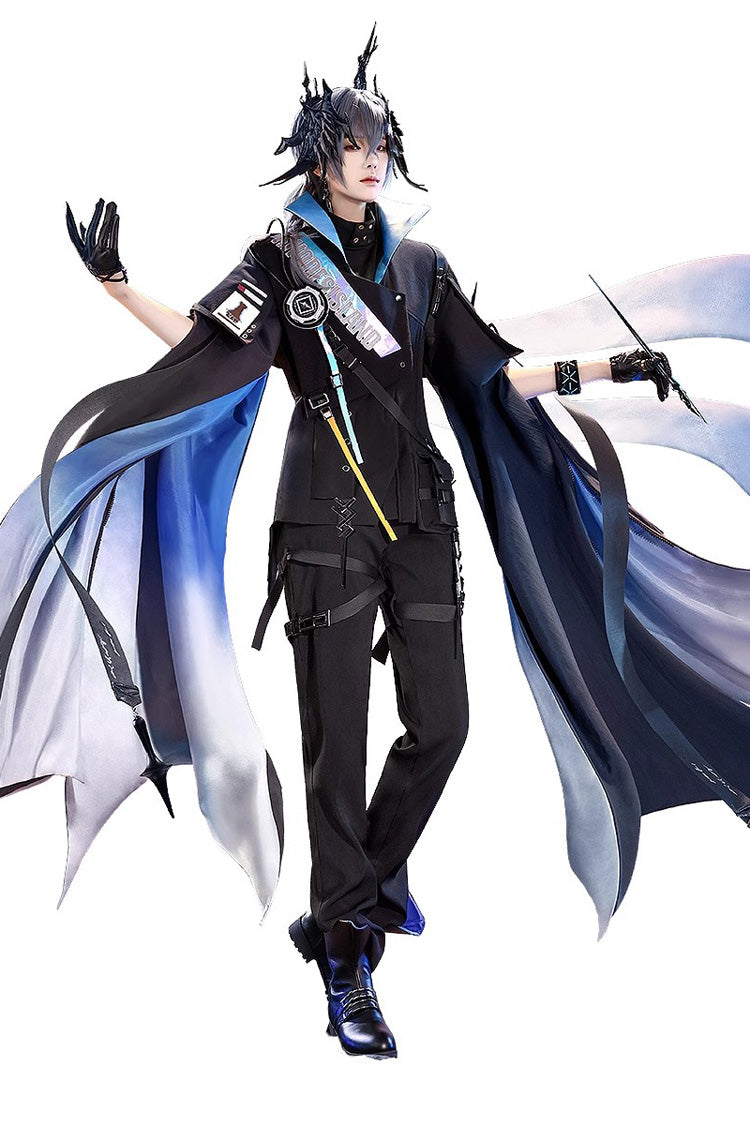 Black Future Technology Short Sleeves Ouji Handsome Lolita Set - Product - 7