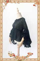 Fairytale Ball Party Big Hime Sleeves Chiffon Sweet Lolita Blouse 3 Colors - Product - 8