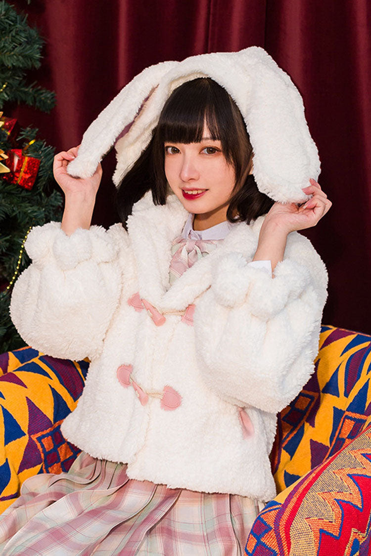 ホワイト クリスマス 冬 長袖 キュート うさ耳 スウィートロリータ コート 商品画像