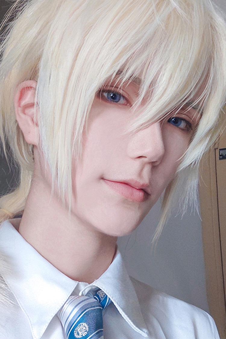 Fluffy Light Golden Ponytail Ouji Wig - Product - 5
