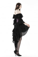 Purple Butterfly Embroidered Lace Women's Luxurious Royal Underbust Corset - Product - 14