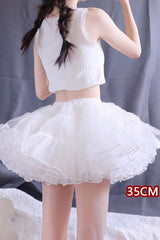 White Violent Boneless Four-Layered Sweet Lolita Petticoat - White - 3
