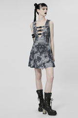V Collar Sleeveless Buckle Women's Steampunk Dress 2 Color - Product - 11