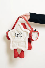 Red/White Headphone Star Cartoon Embroidered Sweet Lolita Backpack Ita Bag - Product - 10