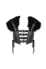 Black Lace-Up Mens Steampunk Vest - Product - 7