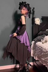 Black/Purple Print Styx Ferry Witch Gothic Lolita Dress - Product - 2