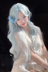 Blue/Grey Ombre Eight Bangs Long Curly Sweet Lolita Wig - Product - 4