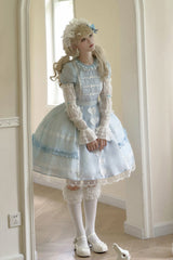 Wish Heart Short Sleeves Cardigan Bowknot Sweet Princess Lolita Jsk Dress 2 Colors - Product - 11
