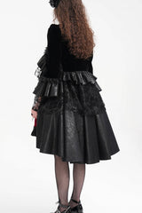 Black Long Sleeves Ruffle Lace Mesh Women's Gothic Jacket - Product - 7