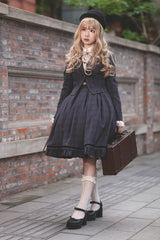 Princess Lost In The Fog Ruffle College Style Elegant Classic Lolita JSK Dress 2 Colors - Product - 3