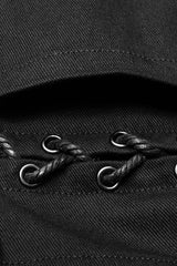 Buttonhole Drawstring Stitching Lace-Up Mesh Women's Steampunk Skinny Jeans Pants 2 Colors - Product - 16
