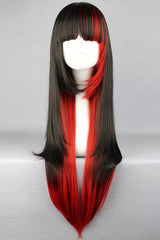 Red/Black Mixed Color Long Straight Hair Gothic Lolita Wig - Red /Black - 1