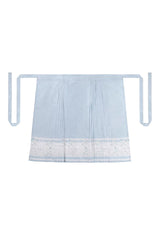Light Blue [Alice in the Illusion] Stand Collar Pastoral-StylePrinted Bow Lace Chinese Style Vintage Lolita Ma Mian Skirt Set - Ma-Mian(Only) - 14