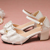 Leyana Bowknot Sweet Elegant Lolita Sandals 4 Colors - Product - 9
