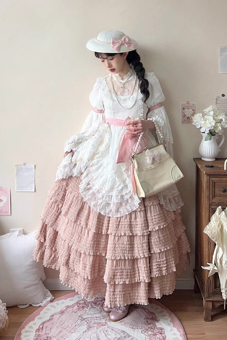 Cat Rose Tea Multi-layer Ruffle Sweet Lolita Skirt 3 Colors - Product - 11
