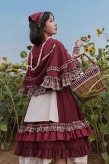 Little Red Riding Hood Long Sleeves Ruffle Sweet Lolita Dress - Product - 6
