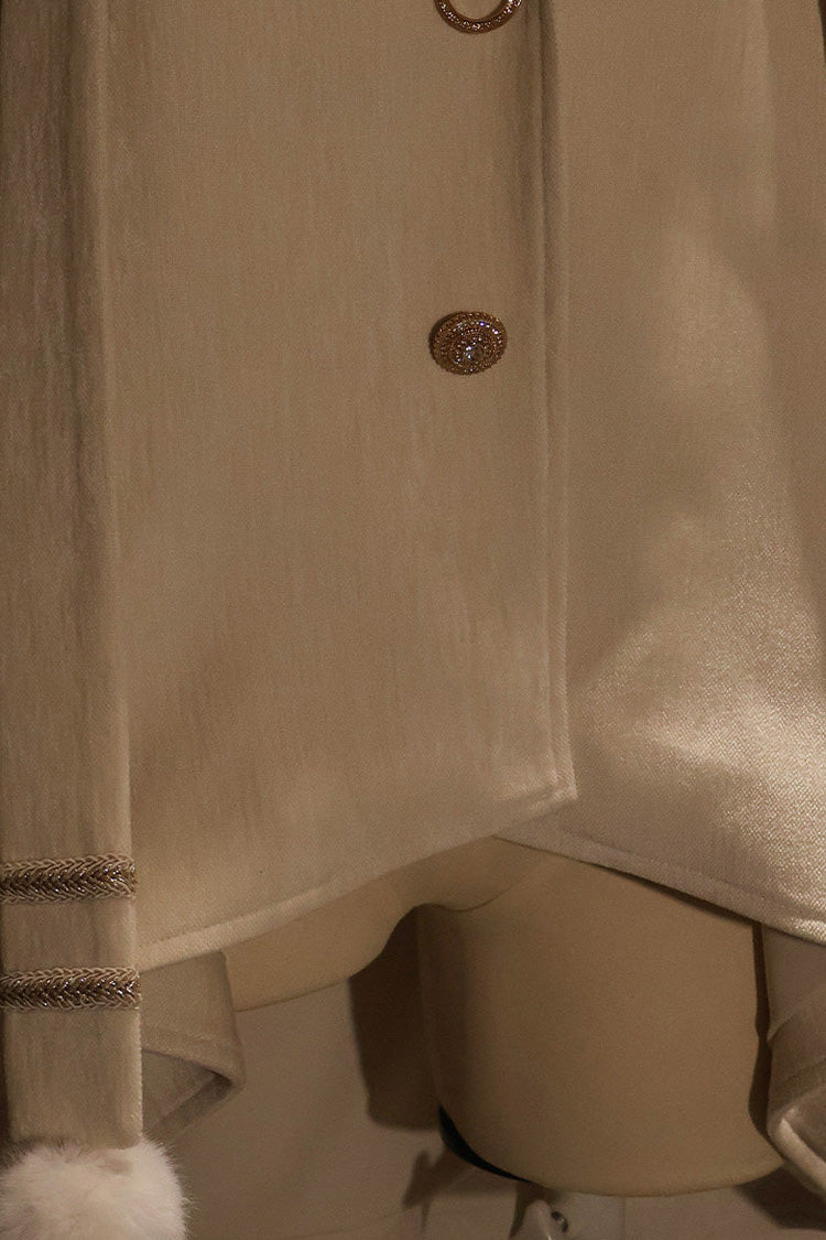 Beige [Clock of Reincarnation Cycles] Cat Ears Magic Hooded Sweet Lolita Coat Cloak - Product - 10