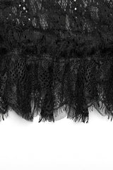 Black Stitching Lace Ripped Women's Gothic Skirt - Product - 8