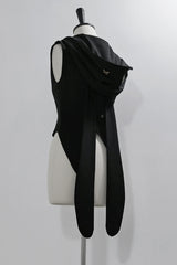 Black [Rabbit Feather Phantom] Gothic Prince Handsome Ouji Lolita Vest - Product - 4