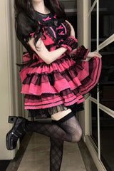 Pray for Dopamine Multi-layer Ruffle Lace Sweet Lolita Jsk Dress 5 Colors - Product - 12