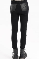 Black Chain Mesh Ripped Women's Punk Pants - Product - 4