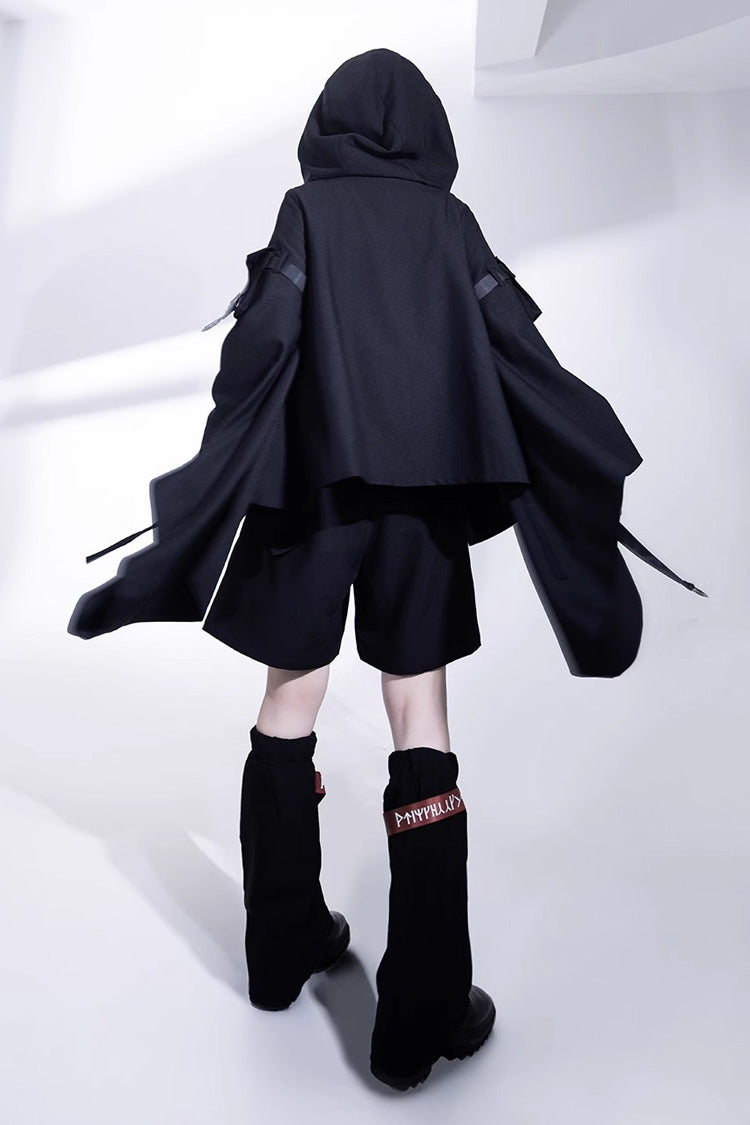 Black Unmarked Blade Ruffle Gothic Handsome Ouji Lolita Jsk Dress - Product - 11