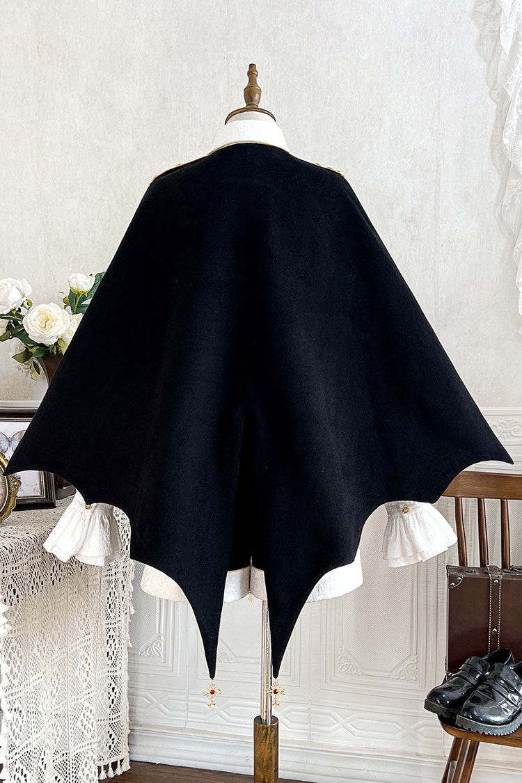 Black [Vampire Noble Court] Long Sleeves Embroidery Gothic Prince Handsome Ouji Lolita Set - Product - 11