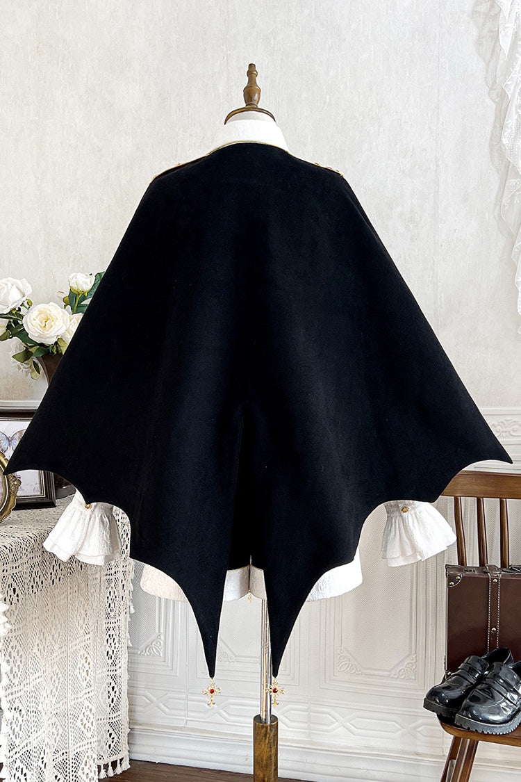 Black [Vampire Noble Court] Long Sleeves Embroidery Gothic Prince Handsome Ouji Lolita Set - Product - 11