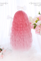 Pink Gradient Cherry Blossom Wine Series Long Curly Hair Sweet Lolita Wigs - Product - 5