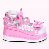 Sweet Bow Round-Toe Princess Lolita Platforms 3 Colors - Product - 3